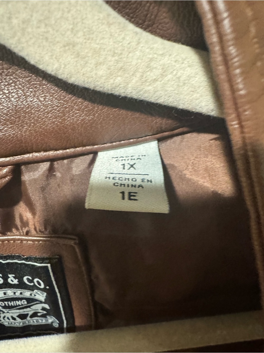 Levi's Chocolate Brown Faux Leather Moto Jacket with Zip Details - Picture 2 of 6